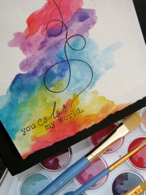 My experimental foray into watercolors!<br />
<br />
I did the watercoloring (on watercolor...