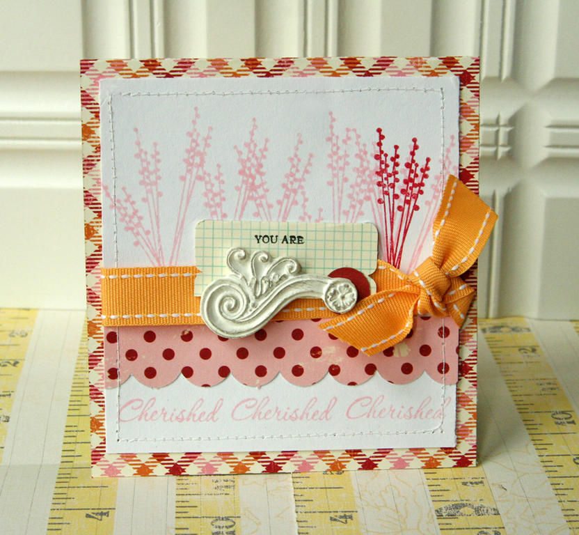 Stamps: Gracious Vases<br />
Ink: Pure Poppy (red) and Jenni Bowlin - Chewing Gum (pink)<br />...