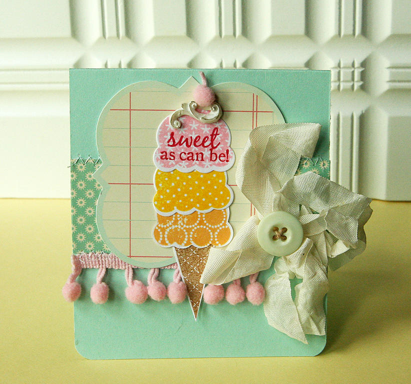 Stamps: Sweet As Can Be<br />
Ink: Summer Sunrise, Pure Poppy<br />
Paper: Hometown Summer by...