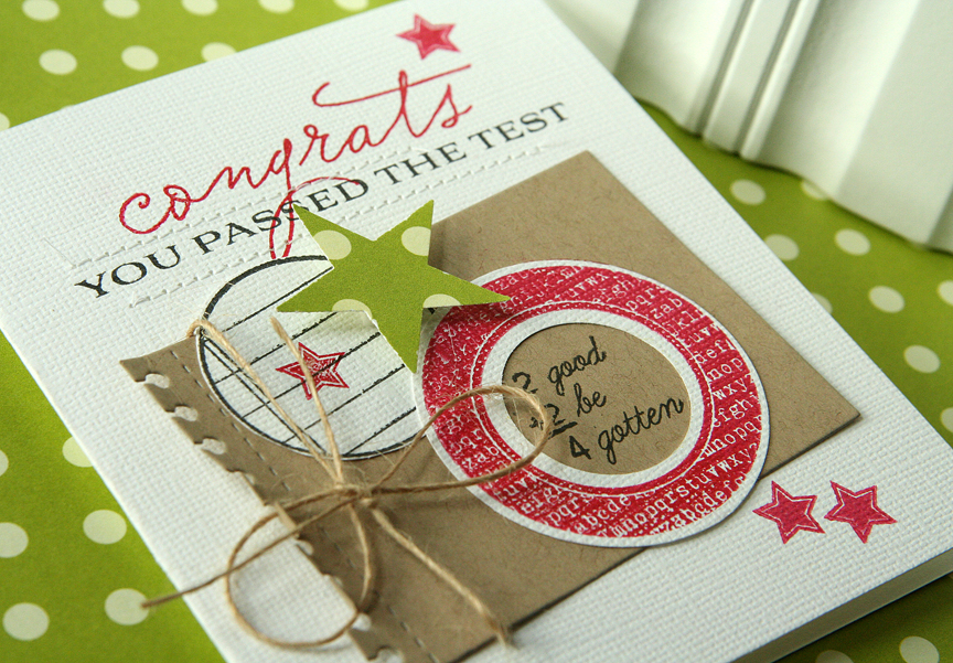 Stamps: Congrats All Ways, Tag-its #6<br />
Ink: Pure Poppy, True Black<br />
Paper: white and...