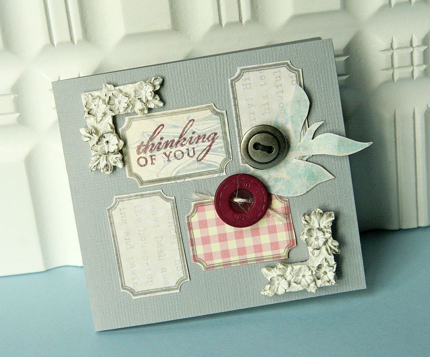 Stamps: Little Labels<br />
Ink: Smokey Shadow, Scarlet Jewel<br />
Paper: gray cardstock,...