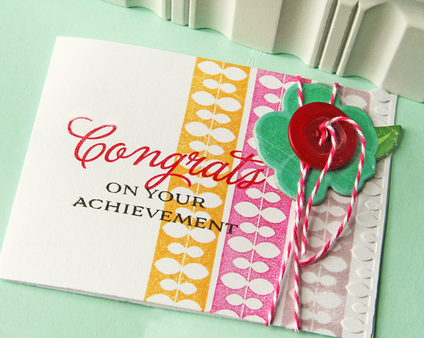 Stamps: Background Basics: Vines, Congrats All Ways<br />
Ink: Lavender Moon, Raspberry Fizz,...