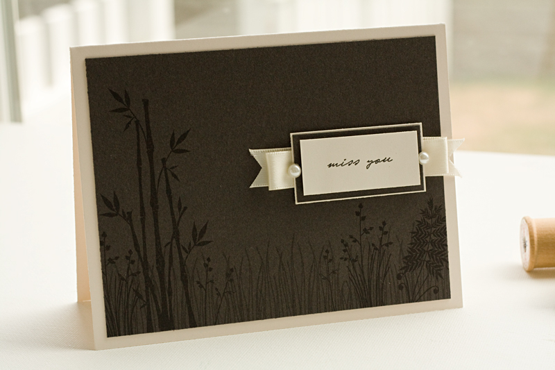 * Stamps- Peaceful Garden<br />
    * Ink- VersaMark, True Black<br />
    * Paper-  True...