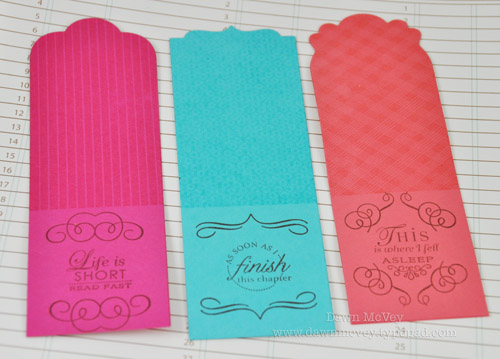 Paper: raspberry fizz, hawaiian shores, berry sorbet<br />
Stamps: Half &amp; Half, All Booked...