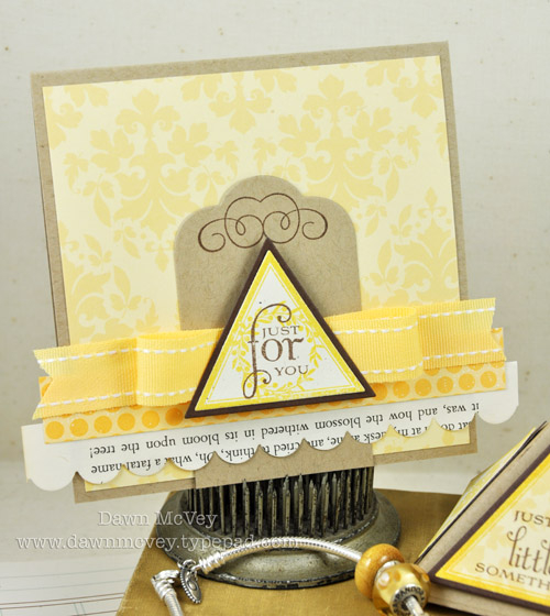 Paper: rustic cream, kraft, dark chocolate, Damask Designs, Distressed Dots, vintage book...