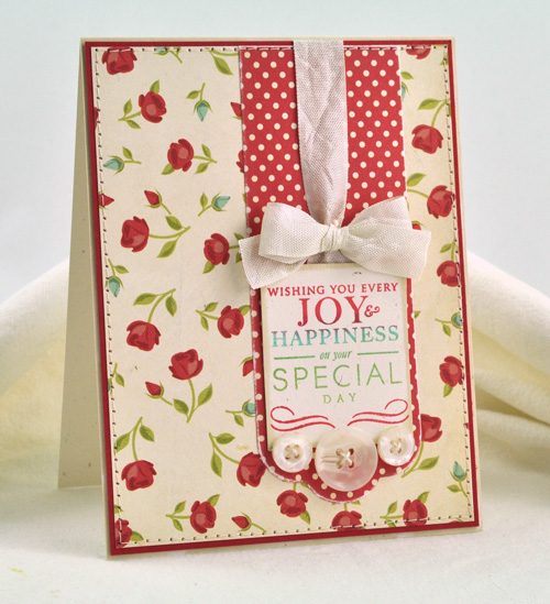 Stamps: Half and Half<br />
Cardstock: Vintage Cream, Pure Poppy<br />
Ink: Versamagic...