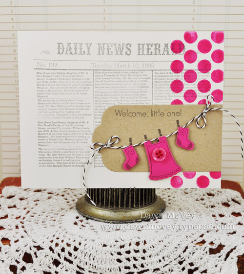Paper: vintage cream, kraft, raspberry fizz<br />
Stamps: Hanging Out, Background Basics:...