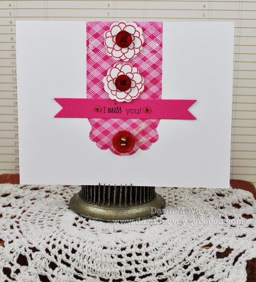 Paper: stamper's select white, raspberry fizz<br />
Stamps: Flower Fusion #6, Half &amp;...