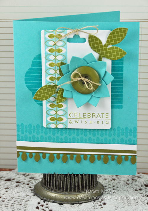 Paper: stamper's select white, ripe avocado, hawaiian shores, bitty box basics<br />...