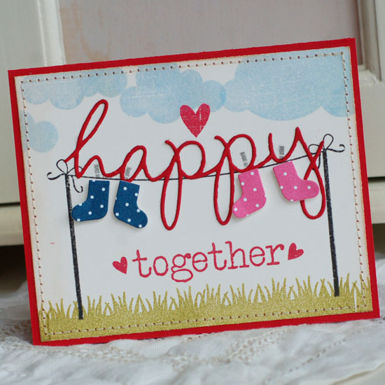 Stamps:  Hanging Out, Up, Up and Away, Wonderful Words Additions<br />
Ink:  Spring Rain, Ripe...