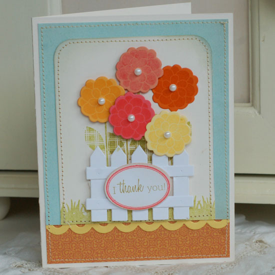 Stamps:  Flower Fusion #6, Little Labels<br />
Ink:  Summer Sunrise, Orange Zest, Berry Sorbet,...