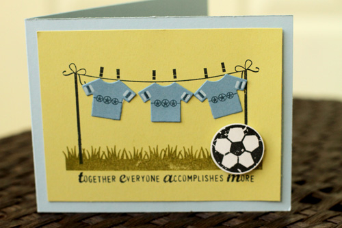 Stamps: Hanging Out, Have a Ball, Ad Sense, Button Boutique, All Star Team<br />
Dies: Hanging...