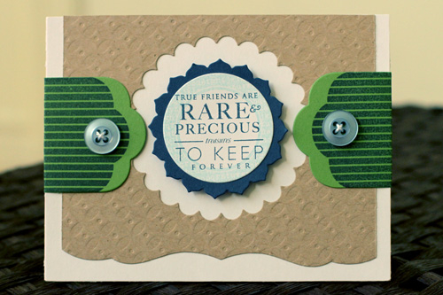 Cardstock: Stamper's Select White, Kraft, New Leaf, Enchanted Evening<br />
PTI Ink:...