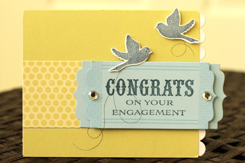 Stamps: Congrats All Ways, Happy Trails, Half &amp; Half, Faux Ribbon<br />
Dies: Half &amp;...