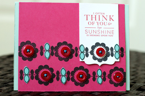 Stamps: Background Basics: Vines, Floral Fusion #1, Half &amp; Half<br />
Cardstock: Aqua Mist,...