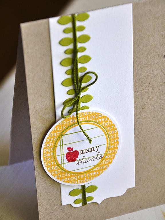 Stamps:  Tag-its #6<br />
Ink:  Summer Sunrise, Simply Chartreuse, Dark Chocolate &amp; Pure...