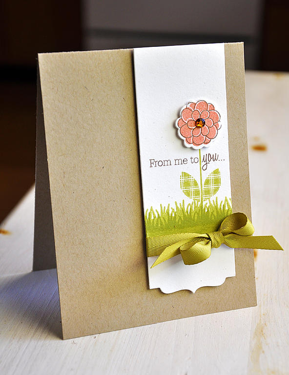 Stamps:  Flower Fusion #6 &amp; Hanging Out<br />
Ink:  Simply Chartreuse, Spring Moss, Melon...
