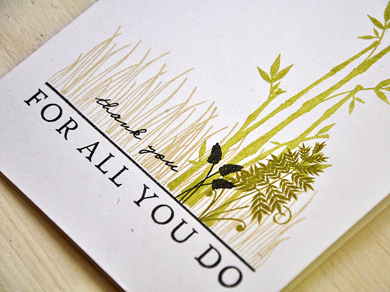 Stamps:  Peaceful Garden &amp; Think Big Favorites #6<br />
Ink:  True Black, Chia Vintage...