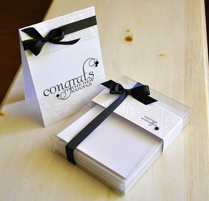 Congrats To The New Couple Card:<br />
<br />
Stamps: Tranqility Trilogy &amp; Congrats All...