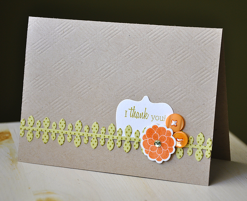 Stamps: Polka Dot Basics II &amp; Flower Fusion #6<br />
Ink: Ripe Avocado &amp; Orange Zest<br...