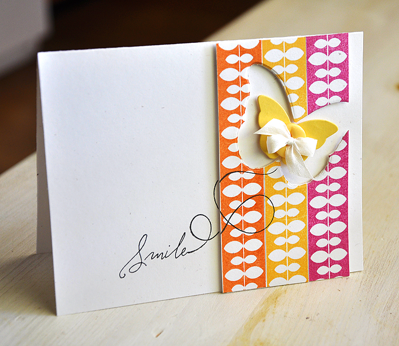 Stamps: Background Basics: Vines &amp; Happy Trails<br />
Ink: Raspberry Fizz, Summer Sunrise,...