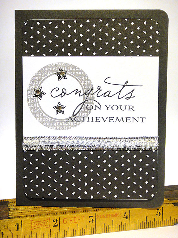 stamps: Congrats All Ways, Tag-its #6<br />
<br />
ink: True Black, Smokey Shadow<br />
<br...