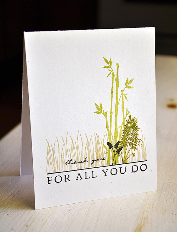 Stamps:  Peaceful Garden &amp; Think Big Favorites #6<br />
Ink:  True Black, Chia Vintage...