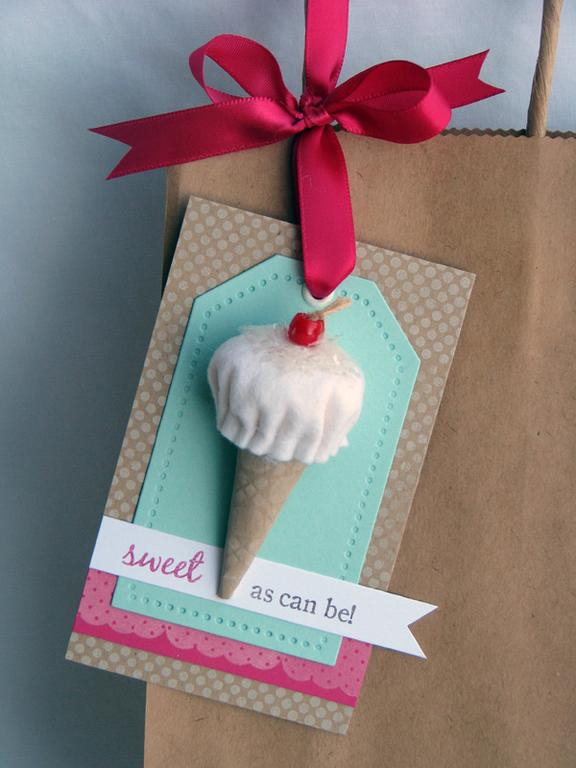 Stamps - Sweet As Can Be, Polka Dot Basics II<br />
CS - Kraft, White, Aqua Mist, Raspberry...