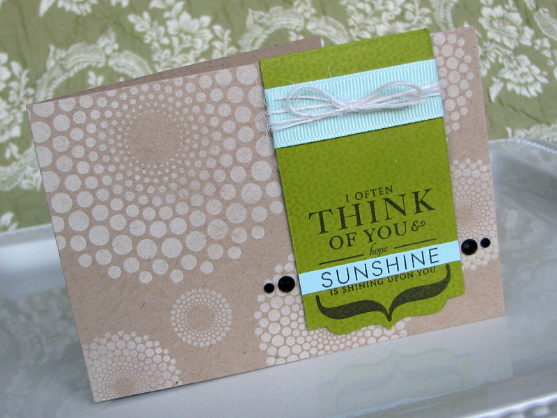 Stamps - Half &amp; Half, Dot Spot, Beautiful Blessings<br />
Cardstock - Kraft, Aqua Mist,...