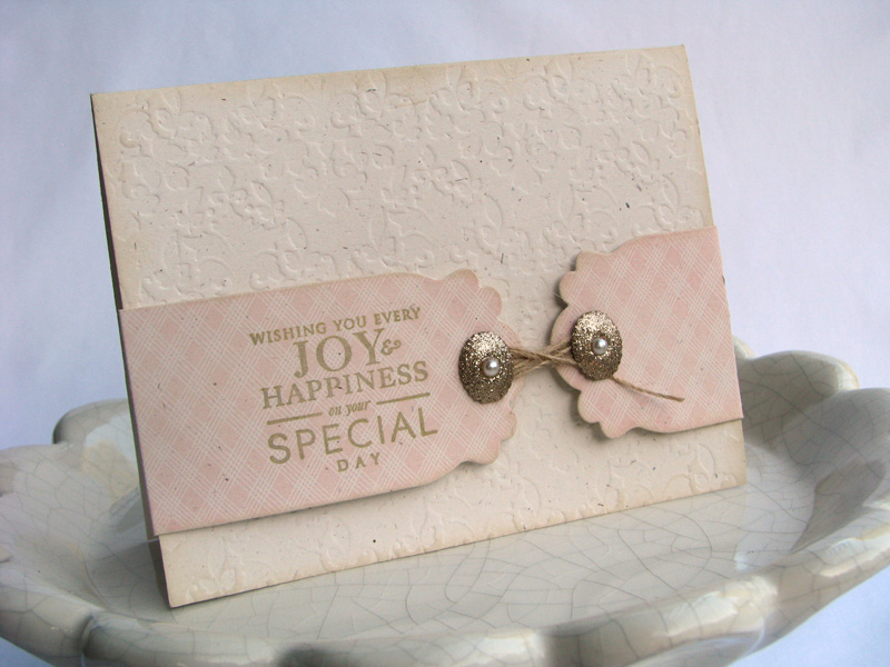 Stamps - Half &amp; Half, Little Labels<br />
Ink - Gold (Encore), Sweet Blush, Tea Dye Duo<br...