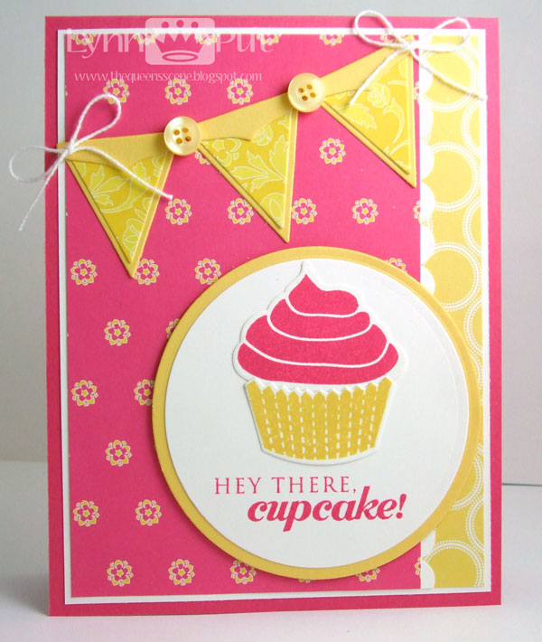 Supplies: Cupcake Collection + Dies, Banner Builder Dies, Circle Nesties, Buttons, Scallop...