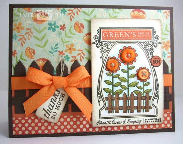 Supplies: Garden Variety + Die, Friendship Jar Fillers, Buttons, Picket Fence Die, Tiny Tags...