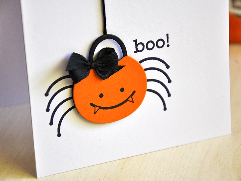 Stamps: Halloween Treats &amp; Sweets<br />
Ink: True Black<br />
Cardstock: White, Orange...