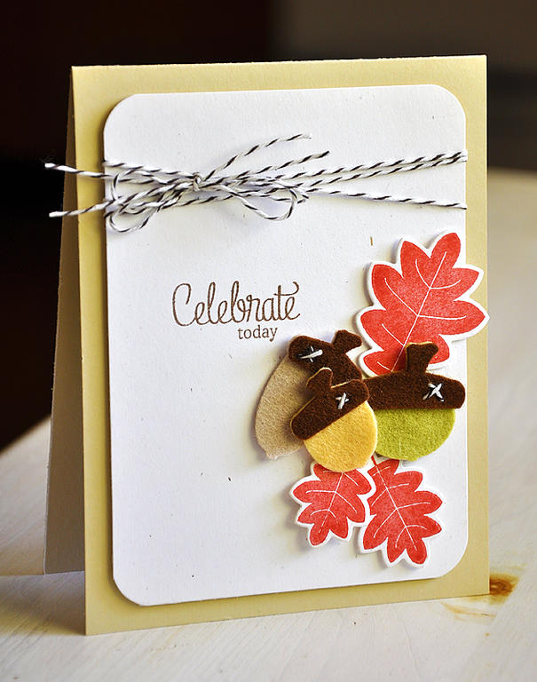 Stamps: Autumn Acorns<br />
Ink: Terracotta Tile &amp; Dark Chocolate<br />
Cardstock: Fine...