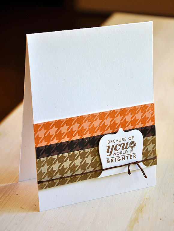 Stamps: Background Basics: Houndstooth &amp; Modern Wood Mats<br />
Ink: Versamark &amp; Dark...