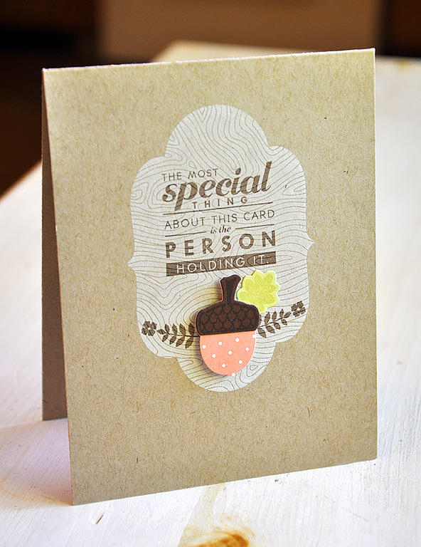 Stamps: Modern Wood Mats &amp; Autumn Acorns<br />
Ink: Fresh Snow, Dark Chocolate &amp;...