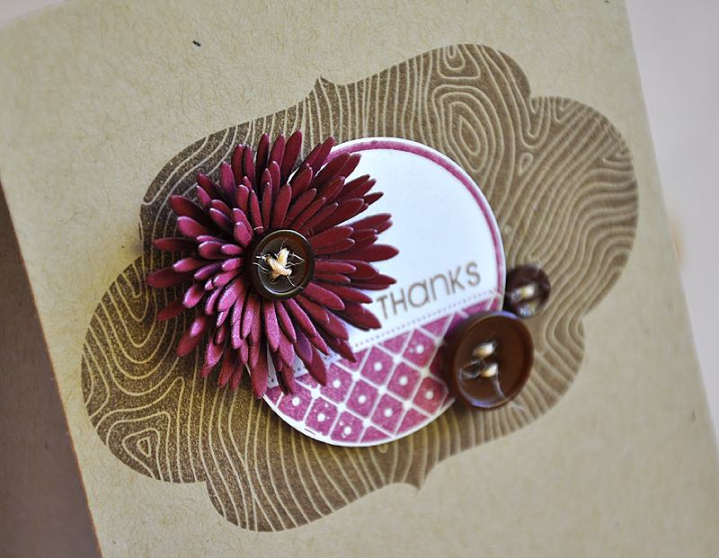 Stamps:  Tag-its #7 &amp; Modern Wood Mats<br />
Ink:  Dark Chocolate &amp; Scarlet Jewel<br />...