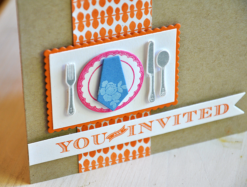 Stamps:  Table Service &amp; Background Basic: Vines<br />
Ink:  Orange Zest, Hibiscus Burst,...
