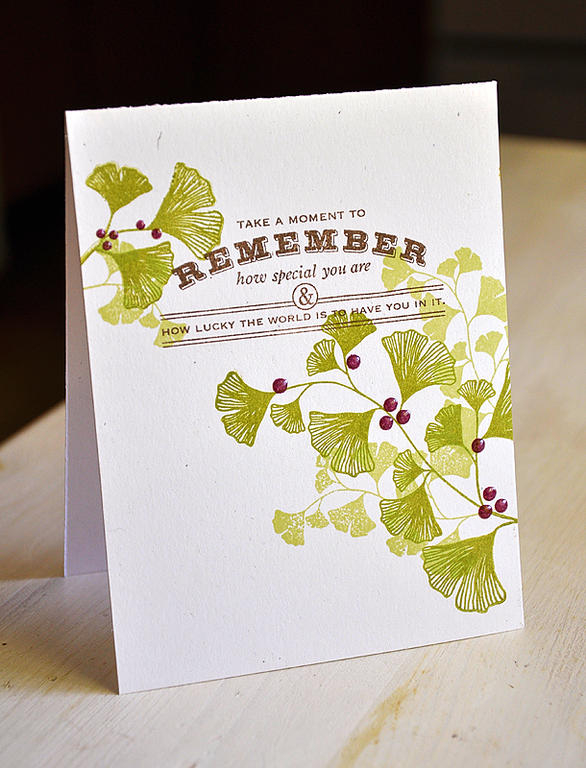Stamps:  Harvest Berries<br />
Ink:  Simply Chartreuse, Spring Moss, Scarlet Jewel &amp; Dark...