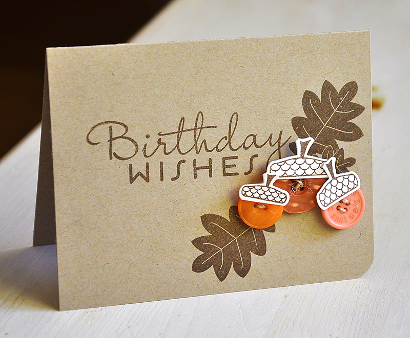 Stamp:  Autumn Acorns &amp; Think Big Favorties #7<br />
Ink:  Dark Chocolate<br />
Cardstock:...
