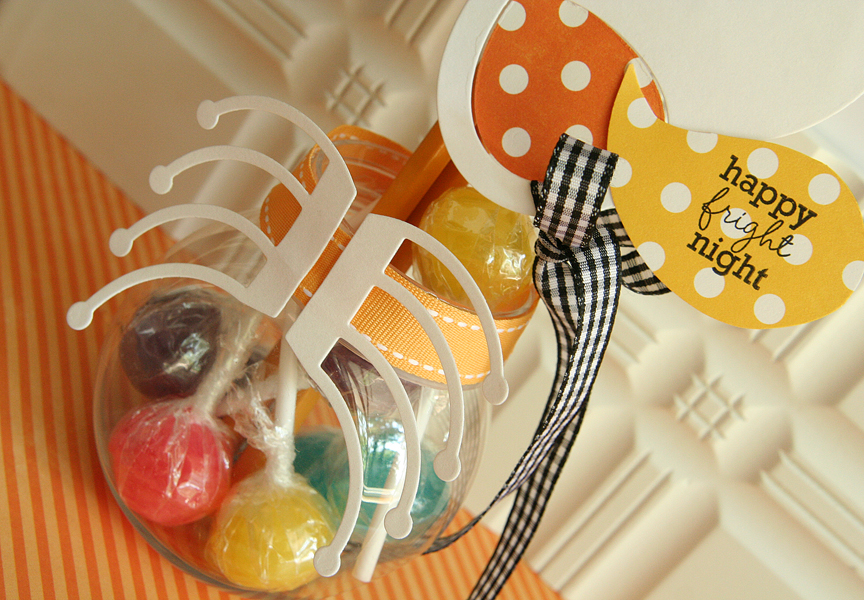 STAMPS: Halloween Treats &amp; Sweets<br />
INK: True Black, Fresh Snow<br />
PAPER: Echo Park...