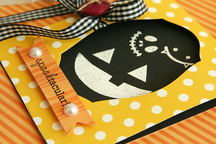 STAMPS: Halloween Treats &amp; Sweets<br />
INK: True Black, Fresh Snow<br />
PAPER: Echo Park...