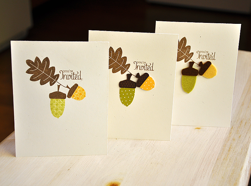 Stamps: Autumn Acorns &amp; Background Basics: Houndstooth<br />
Ink: Dark Chocolate, Simply...