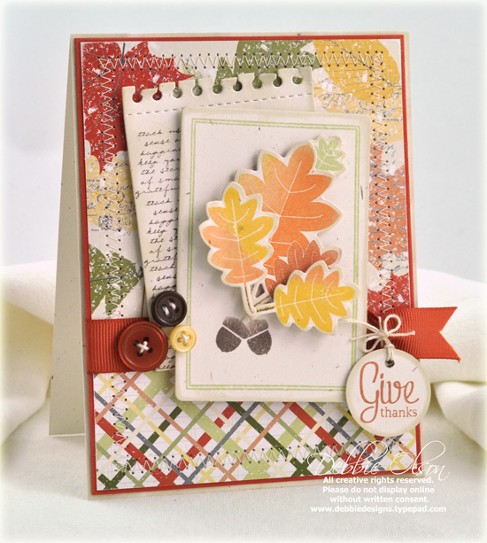 Stamps: Autumn Acorns<br />
Patterned Papers: Fall Prints and Patterns<br />
Cardstock: Rustic...