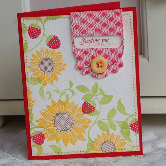 Stamps:  Simple Sunflower, Green Thumb, Turning a New Leaf, Half &amp; Half<br />
Ink:  Summer...