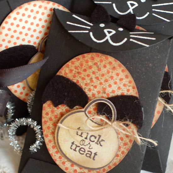 Stamps:  Halloween Treats &amp; Sweets<br />
Ink:  True Black, VersaMark<br />
Cardstock:...