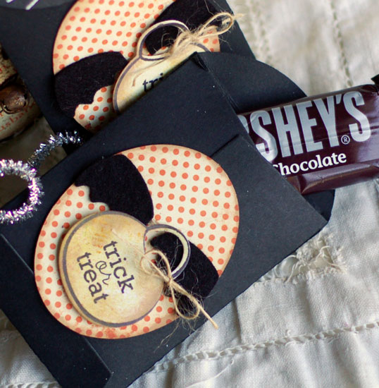 Stamps:  Halloween Treats &amp; Sweets<br />
Ink:  True Black, VersaMark<br />
Cardstock:...