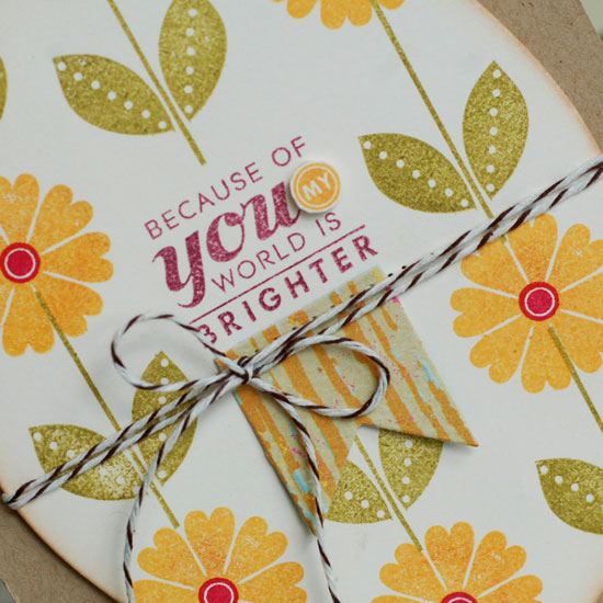 Stamps:  Flower Fusion #7, Modern Wood Mats<br />
Ink:  Summer Sunrise, Ripe Avocado, Pure...