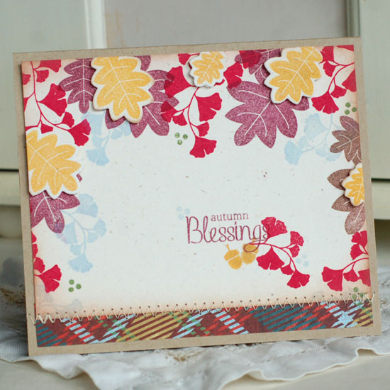 Stamps:  Autumn Acorns, Harvest Berries<br />
Ink:  Pure Poppy, Scarlet Jewel, Summer Sunrise,...