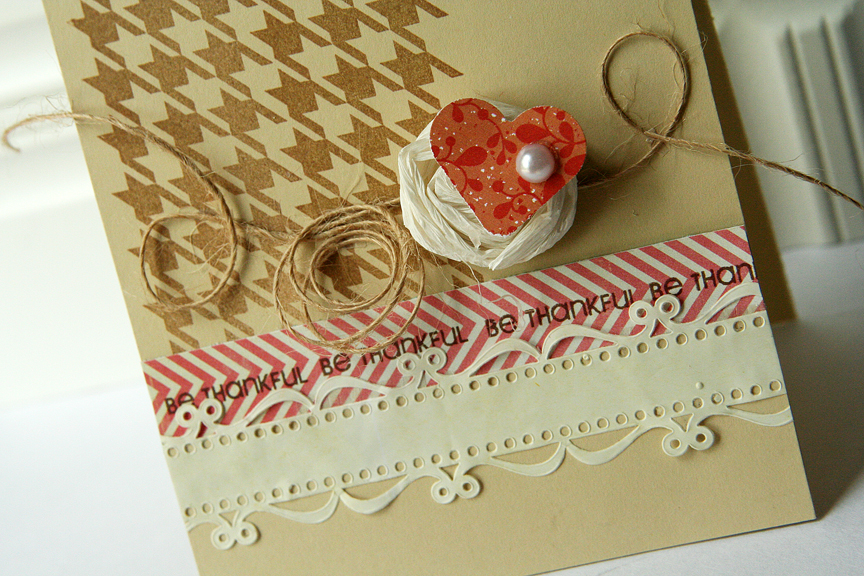 Stamps: Background Basics: Houndstooth, Tag-its #7 (be thankful)<br />
Ink: Dark Chocolate,...